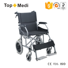 Silla de ruedas manual económica de acero con asa abatible Topmedi